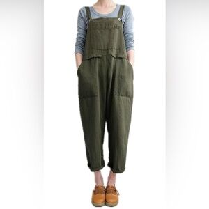 Olive Green • Women's Jumpsuit • 100% Cotton